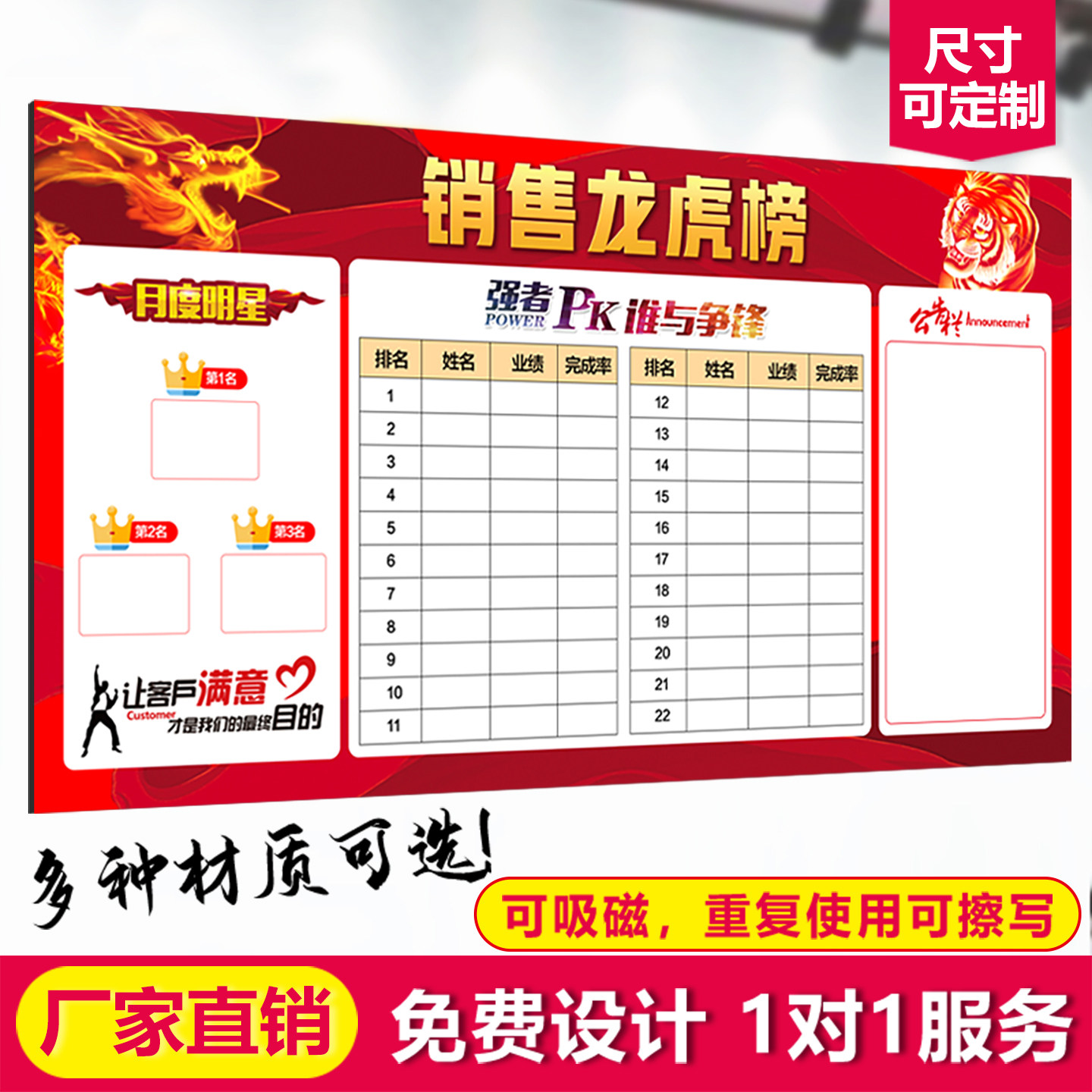 磁匠生产管理磁性软白板